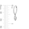 Thumbnail Image 2 of Sterling Silver CZ Teardrop Drop Huggie Hoops