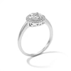 Solid Sterling Silver Round and Marquise CZ Halo Ring - Size 7