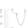 Thumbnail Image 2 of Solid Sterling Silver Round CZ Chain Studs