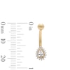 Thumbnail Image 2 of 10K Hollow Gold and Yellow Ion-Plated CZ Pear Sunburst Belly Ring - 14G 3/8"