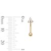 Thumbnail Image 2 of 10K Solid Gold CZ Trio Curved Barbell  – 16G 5/16"