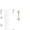 Thumbnail Image 2 of 10K Solid Gold CZ Trio Curved Barbell – 16G 5/16"