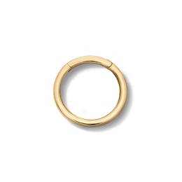 14K Solid Gold Clicker Hoop - 18G 5/16"