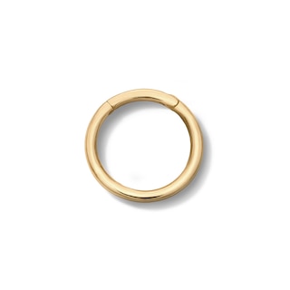 14K Solid Gold Clicker Hoop - 18G 5/16"