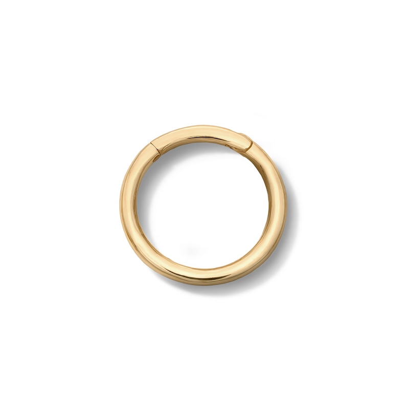 14K Solid Gold Clicker Hoop - 18G 5/16"