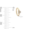 Thumbnail Image 2 of 10K Semi-Solid Gold CZ Heart Hoop – 18G 5/16"