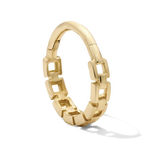 10K Solid Gold Chain Hoop – 18G 5/16"