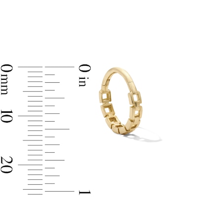 10K Solid Gold Chain Hoop – 18G 5/16"