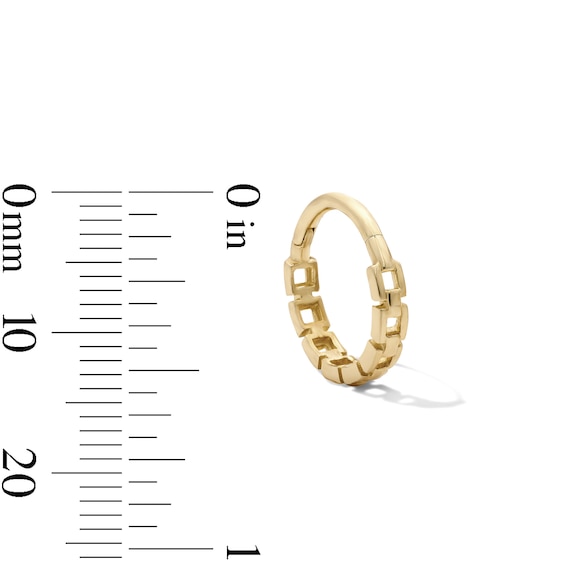 10K Solid Gold Chain Hoop – 18G 5/16"