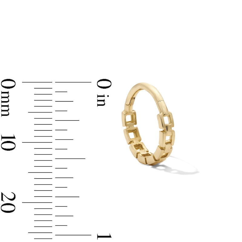 Main Image 2 of 10K Solid Gold Chain Hoop – 18G 5/16"