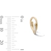 Thumbnail Image 2 of 10K Semi-Solid Gold CZ Twist Hoop  – 18G 5/16"