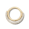 Thumbnail Image 1 of 10K Semi-Solid Gold CZ Hoop – 16G 3/8"