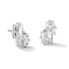 Thumbnail Image 1 of Solid Sterling Silver Baguette and Round CZ Studs
