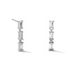 Thumbnail Image 1 of Sterling Silver CZ Baguette Trio Dangle Studs