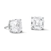 Sterling Silver Asscher-Cut CZ Solitaire Studs