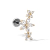 Thumbnail Image 1 of 14K Hollow Gold and Titanium CZ Flower Crawler Stud - 18G 5/16"