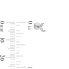 Thumbnail Image 2 of Solid Sterling Silver CZ Moon Flat Back Studs