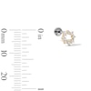 Thumbnail Image 2 of 14K Hollow Gold and Titanium CZ Circle Stud - 18G 5/16"