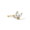 Thumbnail Image 1 of 10K Solid Gold Marquise CZ Cluster Bone-Style Nose Stud - 22G 1/4"