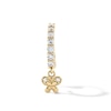 Thumbnail Image 1 of 10K Solid Gold CZ Butterfly Dangle Nose Hoop - 20G 5/16"