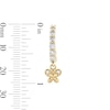 Thumbnail Image 2 of 10K Solid Gold CZ Butterfly Dangle Nose Hoop - 20G 5/16"