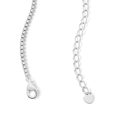 Sterling Silver 1.5mm CZ Tennis Necklace - 18"