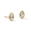 Thumbnail Image 1 of 10K Semi-Solid Gold CZ Pear Bezel Studs