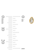 Thumbnail Image 2 of 10K Semi-Solid Gold CZ Pear Bezel Studs