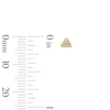 Thumbnail Image 2 of 10K Semi-Solid Gold CZ Triangle Bezel Studs