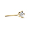 Thumbnail Image 1 of 10K Solid Gold Star CZ L-Shaped Nose Stud - 22G 3/8"