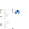 Thumbnail Image 2 of 10K Semi-Solid Gold Blue Pear-Shaped CZ Two-Stone Studs