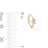 Thumbnail Image 2 of 10K Semi-Solid Gold CZ Trio Hoop – 18G 5/16"