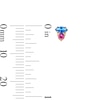 Thumbnail Image 2 of 10K Semi-Solid Gold Blue Marquise and Pink Round CZ Two-Stone Studs