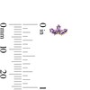 Thumbnail Image 2 of 10K Semi-Solid Gold Purple Marquise CZ Trio Studs