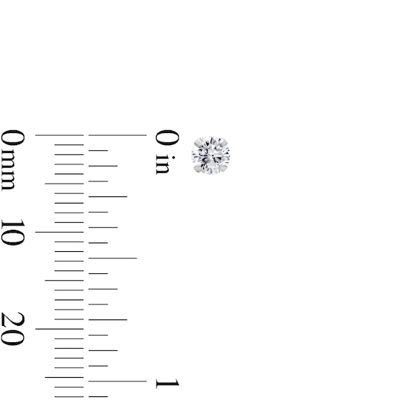 Solid Sterling Silver Round CZ Solitaire and Crystal Flower Stud Set