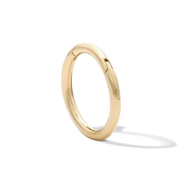 14K Solid Gold Clicker Hoop - 16G 3/8"