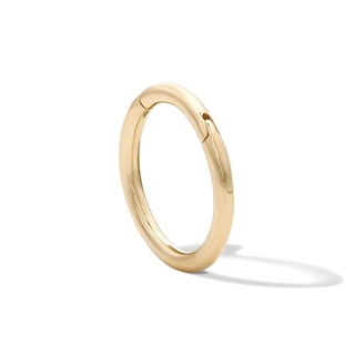 14K Solid Gold Clicker Hoop - 16G 3/8"