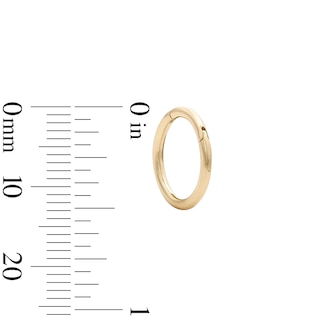 14K Solid Gold Clicker Hoop - 16G 3/8"