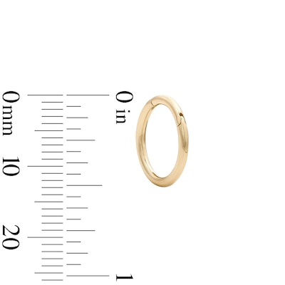 14K Solid Gold Clicker Hoop - 16G 3/8"