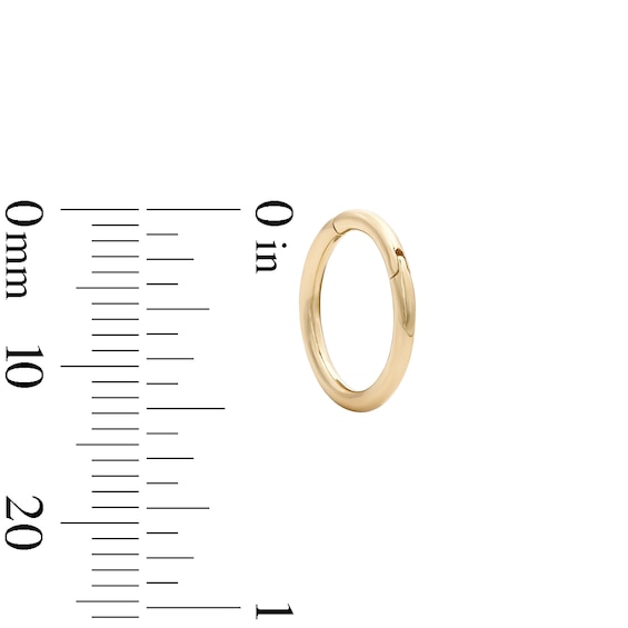 14K Solid Gold Clicker Hoop - 16G 3/8"