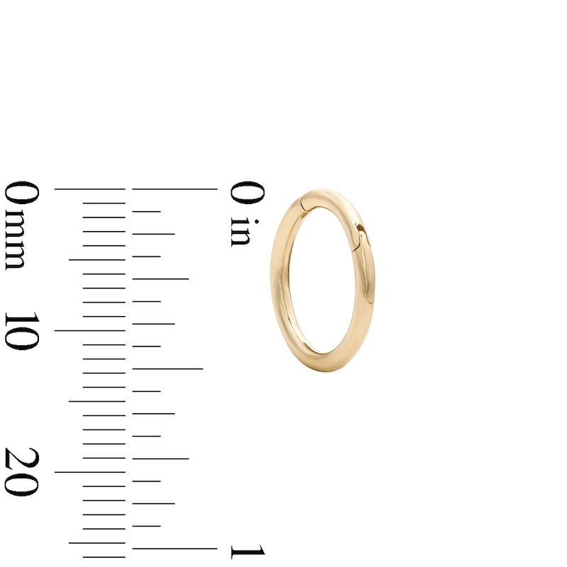 Main Image 2 of 14K Solid Gold Clicker Hoop - 16G 3/8"