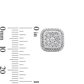 10K Solid Gold 1/6 CT. T.W. Lab-Grown Diamond Composite Cushion Studs