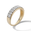 14K Gold Plated 1/5 CT. T.W. Lab-Grown Diamond Multirow Anniversary Band - Size 7