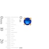 Thumbnail Image 2 of 10K Semi-Solid Gold 3mm Round Blue CZ Solitaire Studs