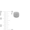 Thumbnail Image 2 of 14K Gold Plated 1/10 CT. T.W. Diamond Cushion Double Halo Studs