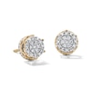 Thumbnail Image 1 of 14K Gold Plated 1/4 CT. T.W.  Lab-Grown Diamond Crown Cluster Studs