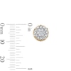 Thumbnail Image 2 of 14K Gold Plated 1/4 CT. T.W.  Lab-Grown Diamond Crown Cluster Studs