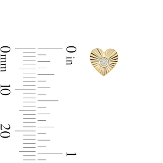 10K Gold 1/20 CT. T.W. Lab-Grown Diamond Bezel Fashion Studs