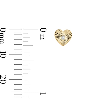 10K Gold 1/20 CT. T.W. Lab-Grown Diamond Bezel Fashion Studs