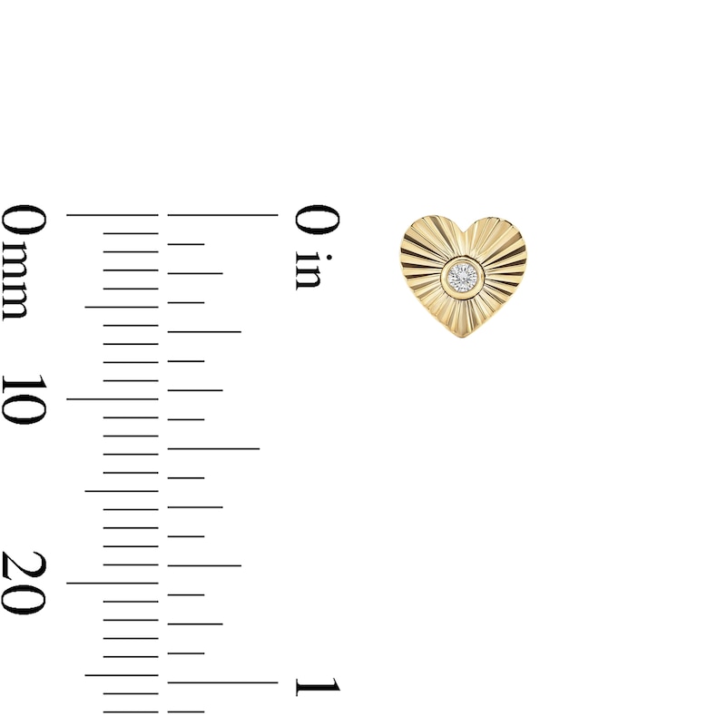 10K Gold 1/20 CT. T.W. Lab-Grown Diamond Bezel Fashion Studs